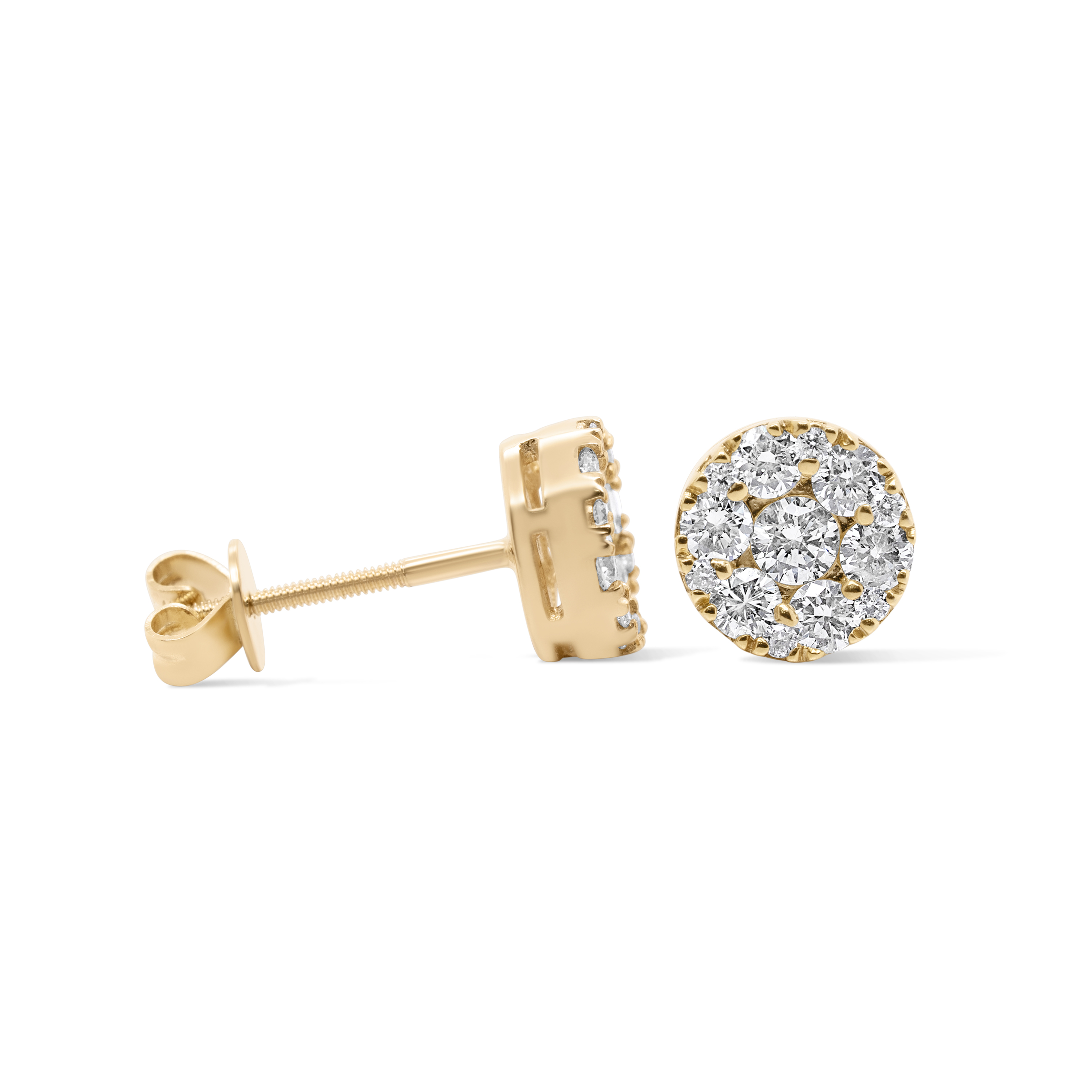 Diamond Earrings1.55 ct. 10K Yellow Gold